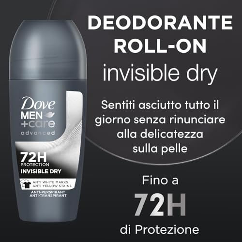 Dove Men+Care Deodorante Roll On Advanced Care Invisible Dry, 50ml