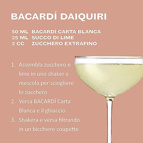 BACARDÍ Carta Blanca White Rum, Rum Bianco dei Caraibi