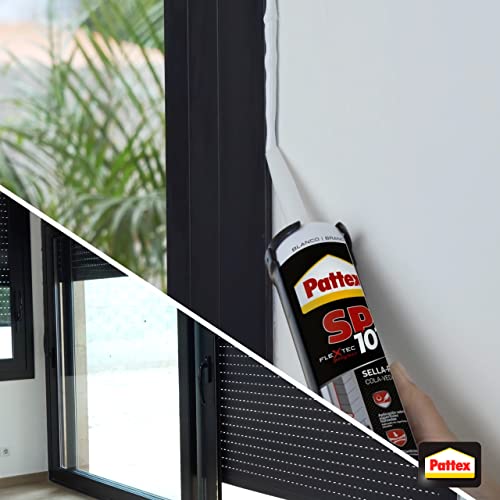 Pattex Sigillante Polimerico SP101, Sigilla e Incolla, Multimateriale, Elevate Prestazioni, Aderisce su Superfici Umide, Resiste ai Raggi UV e Intemperie, Sigillante Grigio, Cartuccia da 280 ml