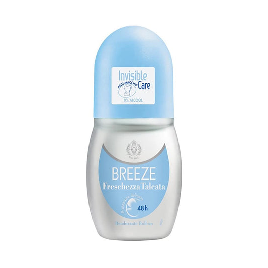 BREEZE Deodorante Roll On Freschezza Talcata, Confezione da 6 x 50 ml