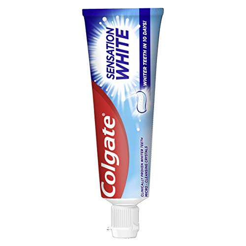Colgate Dentifricio Sensation White 12 x 75 ml – rimozione dello scolorimento superficiale – sbiancamento dei denti per denti bianchi persistenti