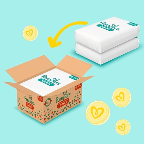 Pampers Pannolini per bambini, taglia 7 (15 kg+), protezione premium, extra large con borsa di protezione e blocco, confezione mensile, 123 pannolini