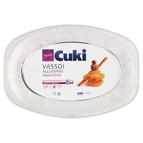 Cuki - Vassoi In Alluminio - 8 confezioni da 3 pezzi [24 pezzi]