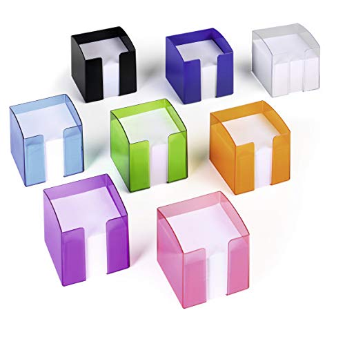 Durable 1701682040 - Portamemo Trend, 800 Foglietti Bianchi, Formato 90 X 90, Apertura Sul Lato Frontale, 100 X 105 X 100 Mm, Blu