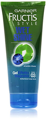 Garnier Fructis Wet Shine Gel Effetto Bagnato Fissaggio Forte, 200 ml