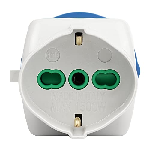 FANTON 73100 Adattatore industriale da spina cee a 1 presa bipasso schuko 16A