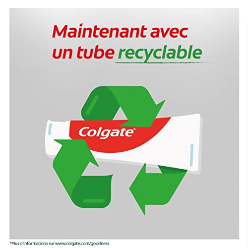 COLGATE - Dentifricio bianco Max Ultra Perle di freschezza | denti più bianchi in 3 giorni* - freschezza duratura - elimina le macchie in profondità* - dentifricio al fluoro - Confezione da 2 x 75 ml