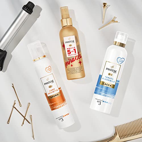 Pantene Pro-V Lacca per Capelli, Tenuta Flessibile, con Olio di Jojoba, Fissa il Tuo Look senza Effetto Cartone, Termoprotettore, Controllo del Crespo, 250 ml