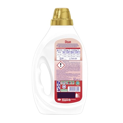 Dixan Liquido Expert Smacchiante Detersivo Lavatrice (17 Lavaggi), Detersivo liquido lavatrice per una pulizia profonda del bucato e freschezza igienica per la lavatrice, Rimuove le macchie da 20°C.