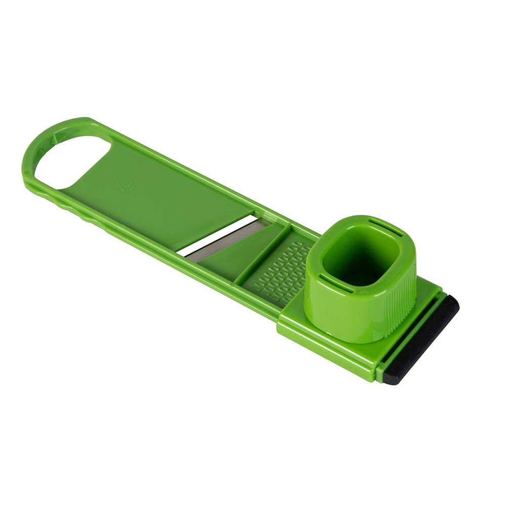 Fackelmann Mini affetta verdure 2in1 con paradito e grattugia in acciaio inossidabile (45583)