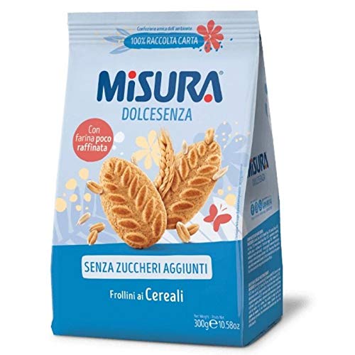 4 x 300gr MISURA BISCOTTI FROLLINI AI CEREALI SENZA ZUCCHERO