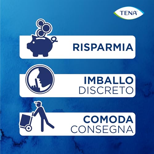 TENA Discreet Extra Plus InstaDry Pacco Scorta Mensile - Assorbenti per perdite urinarie femminili, discreti e confortevoli, 6 confezioni x 16 pezzi
