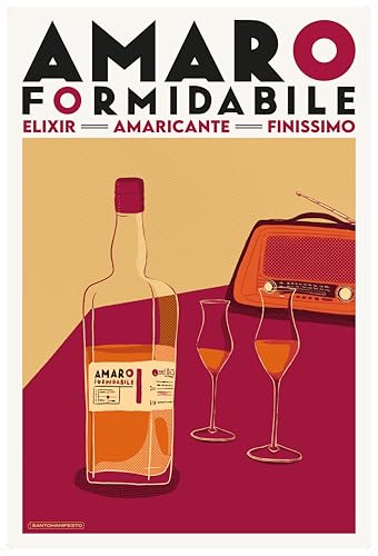 Amaro Formidabile – 700 ml: elisir amaricante finissimo preparato artigianalmente con piante aromatiche ed officinali. Solo ingredienti naturali – 32,5% ABV.