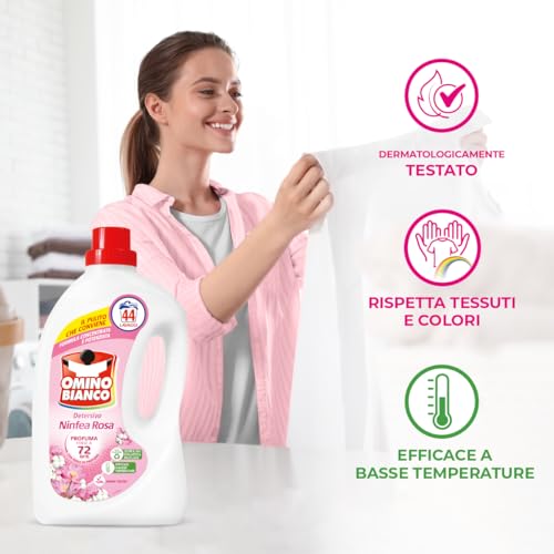 Omino Bianco - Detersivo Lavatrice Liquido, Ninfea Rosa