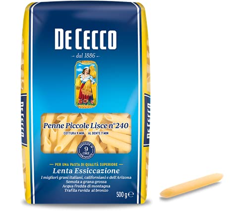 De Cecco - Penne Piccole Lisce, Pasta Di Semola Di Grano Duro - 500 G - [confezione da 12]