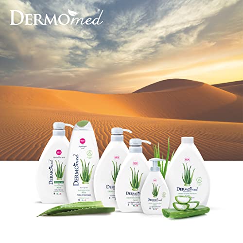 Dermomed Bagnodoccia Rispetta la Pelle Rendendola Profumata e Morbida con Acido Ialuronico 100% Made in Italy pH 5.5 Dermatologicamente Testato Confezione 650 ml