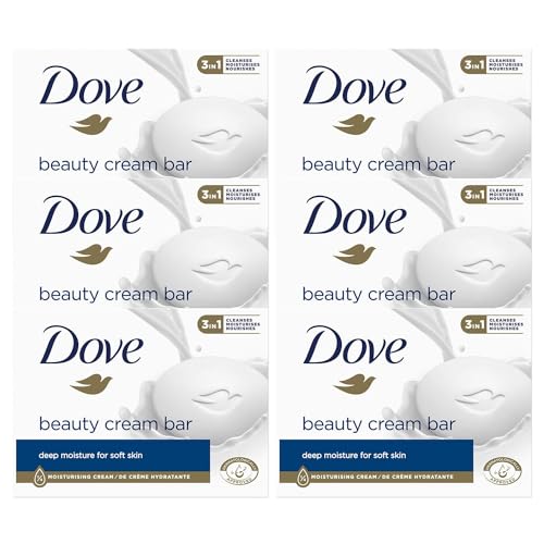 Dove Orginal Beauty Cream Bar 3 in 1 Cleanses, Moisturises and Nourishes Sulphate-Free Bath Soap for Soft and Smooth Skin, Suitable for Daily Use, 90g