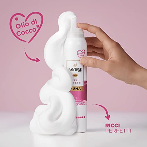 Pantene Pro-V Spuma Ricci Perfetti, Nutriente E Termoprotettiva, Con Olio Di Cocco, Ricci Definiti Per Tutto Il Giorno, 200ML