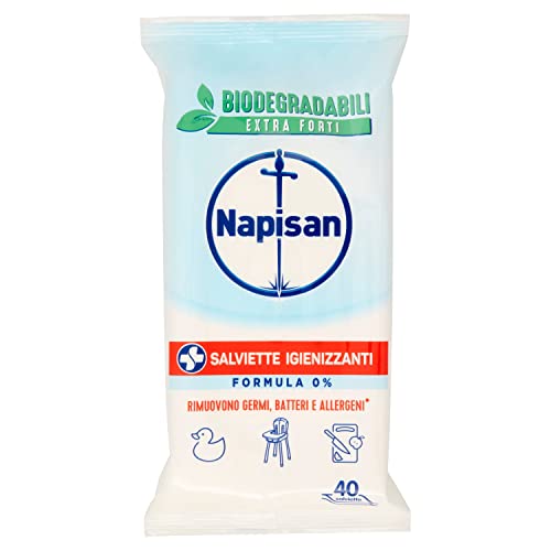 Napisan Salviette Igienizzanti Biodegradabili Formula 0%, 40 Pezzi - 1 x 240 g