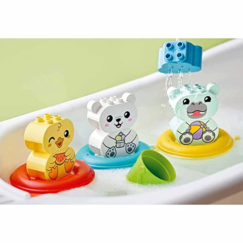LEGO 10965 DUPLO Ora del Bagnetto: Il Treno degli Animali Galleggiante, Giochi per Vasca da Bagno per Bambini di 1,5+ Anni