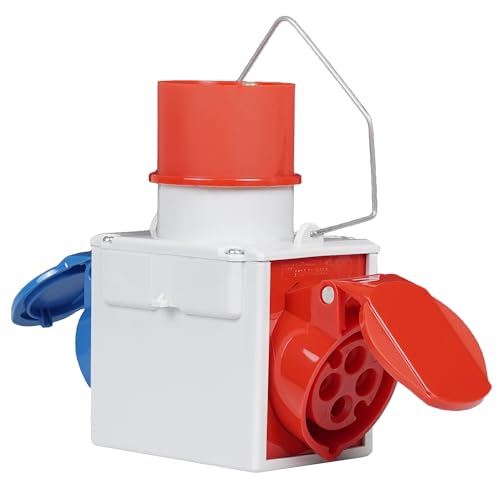 FANTON 73112 Adattatore industriale da spina 3P+N+T a 1 presa 3P+T e 1 presa 2P+T IP44