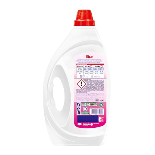 Dixan Liquido Color Detersivo Lavatrice (42 Lavaggi), Detersivo liquido lavatrice per colori vivaci, pulizia profonda del bucato e freschezza igienica per la lavatrice, Rimuove le macchie da 20°C