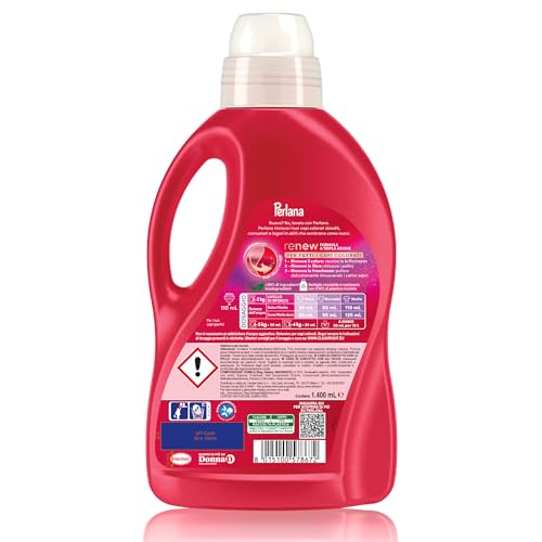 Perlana Detersivo Colorati (8 confezioni da 28 lavaggi), Detersivo lavatrice liquido per tutti i capi colorati, Detersivo colorati per pulizia delicata e colori e fibre rinnovati