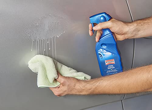 AREXONS Cura Auto, Cera Rapida Lucidante Protettivo Spray, Trattamento Auto con Azione Lucidante e Protettiva, Previene l'Invecchiamento, Non Sbianca