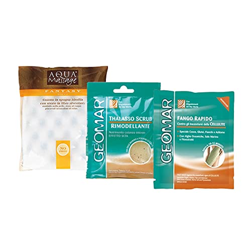 KIT CORPO: Thalasso Scrub Rimodellante Monodose + Fango Rapido Monodose + Guanto in Spugna