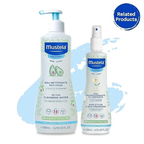 Mustela Salviette Detergenti, Avocado Naturale Perseose e Aloe Vera - 70 Pezzi