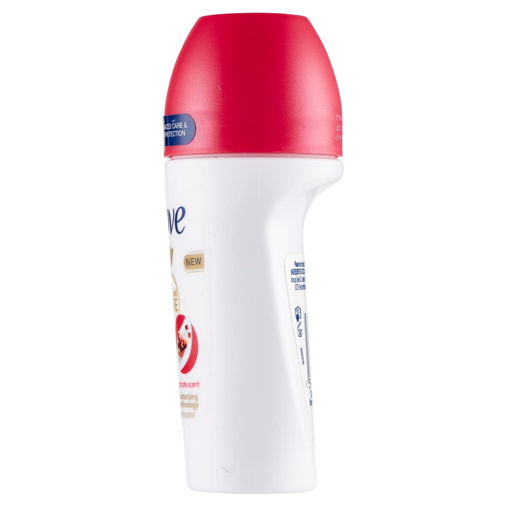 6 deodoranti Dove Advanced Care, deodorante per melograno Roll On Antitraspirante, protezione fino a 48 ore, 50 ml + Italian Gourmet Polpa 400 g