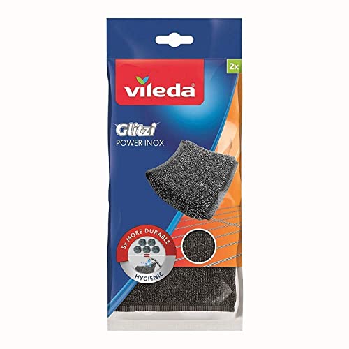 Vileda Glitzi Paglietta in acciaio inox (confezione da 3)