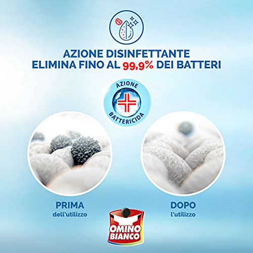 Omino Bianco - Additivo Lavatrice Disinfettante in Polvere per Bucato, Smacchia e Elimina i Cattivi Odori, con Tecnologia Deo+, 450 g
