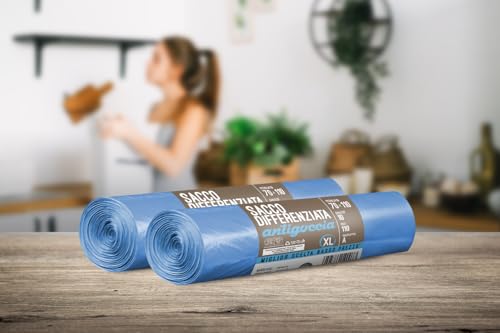 Doli's 30 Rotoli Sacchi IMMONDIZIA 110L per LA Raccolta DIFFERENZIATA XL Viola TRASP