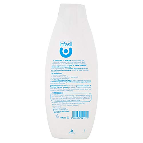 Infasil Bagnodoccia Fresco Rivitalizzante, Clinicamente Testato e Delicato sulla Pelle - 500 ml