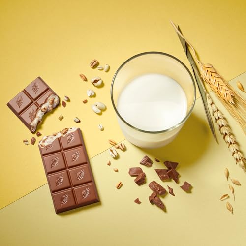 Kinder Cereali, 9 Tavolette di Cioccolato Puro Cacao, Snack Dolce Ripieno al Latte e 5 Cereali Soffiati e Tostati, 211.5 gr