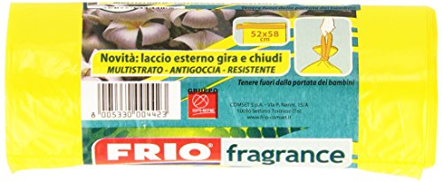 Frio - Fragrance, Sacchi Nettezza Profumati Fiori Tropicali, 30 Litri, 15 pezzi - [confezione da 12]