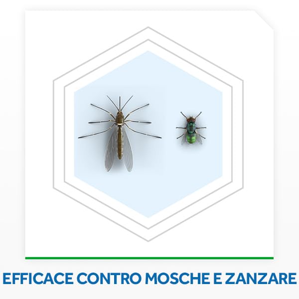 Baygon Mosche e Zanzare Spray Insetticida, Azione Rapida, Protezione a Lunga Durata, 1 Confezione da 400 ml