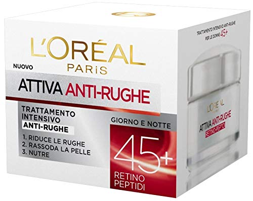 L'ORÉAL Crema Viso Donna Antirughe Intensiva Giorno, 50 ml, Confezione da 1