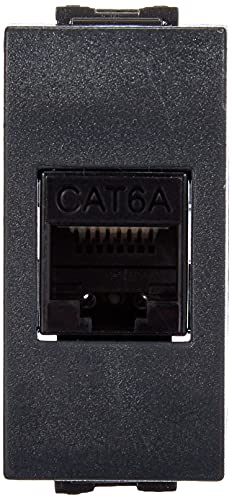 FEB 14083 Presa RJ45 Categoria 6A Plug 8/8, Grigio Scuro