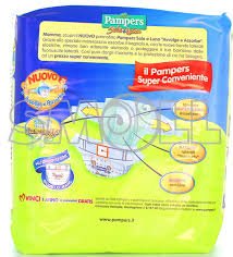 PAMPERS SOLE E LUNA TAGLIA 4 MIS.7-18 KG 22 PANNOLINI X 6 PEZZI TOT.132