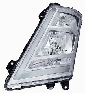 FARO H7-H1 REG. MANUALE C/LUCE DIURNA A LED PARABOLA CROMATA VOLV. TRUCK FH16 - >07/'13 - SX