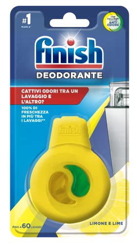 Finish Deodorante per Lavastoviglie, Profumo di Limone 1 unità (Confez. da 4)