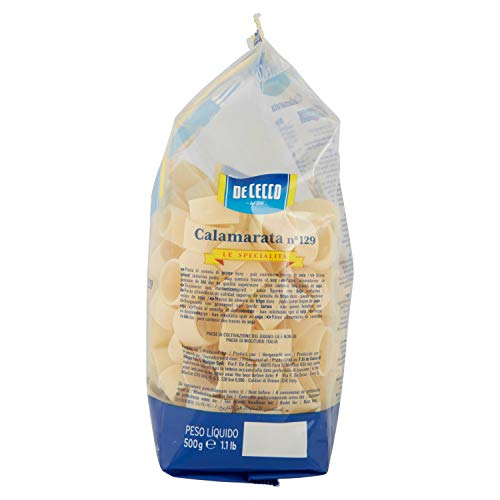De Cecco - Calamarata n 129, Pasta di Semola di Grano Duro - 12 pezzi da 500 g [6 kg]