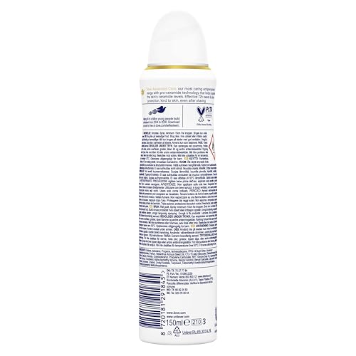 Dove Deodorante Spray Advanced Care Soft Feel, con Formula Idratante e Delicata sulla Pelle, Senza Alcol, Pelle Asciutta Fino a 72 Ore, Deodorante Uomo e Donna, 6 Pezzi da 150ml