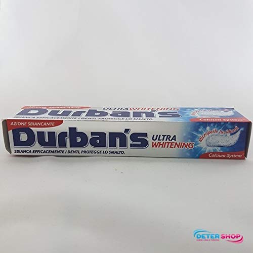 Durban´s Dentifricio Sbiancante Ultra Whitening con Calcium System, 75ml
