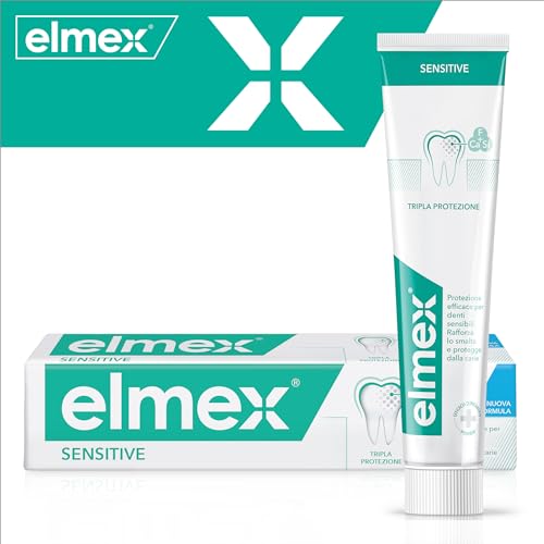 elmex Kit Sensitive Denti Sensibili 3in1 Dentifricio, Spazzolino e Collutorio, 24h di Protezione per Denti Sensibili
