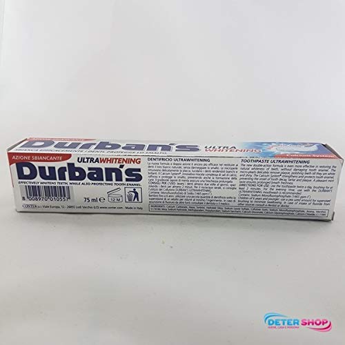 Durban´s Dentifricio Sbiancante Ultra Whitening con Calcium System, 75ml