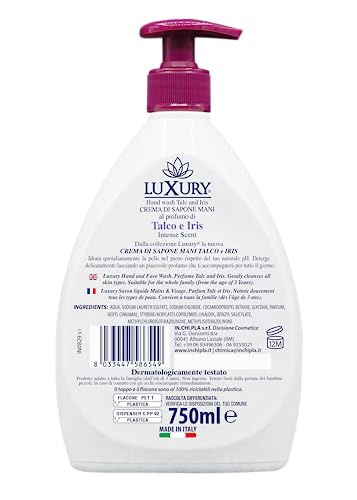 Luxury Sapone Mani Talco e Iris Liquido 12 pezzi x 750 ml