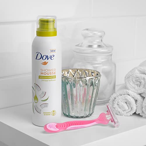 Dove Olio di cocco doccia schiuma infusa con oli essenziali Doccia Mousse per 24 ore morbidezza 200 ml confezione da 6